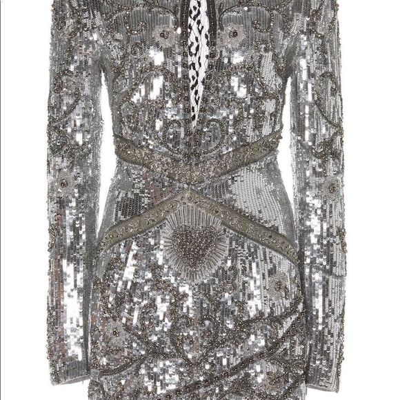 Dundas georgette dress with sequins - Picture 2 of 7